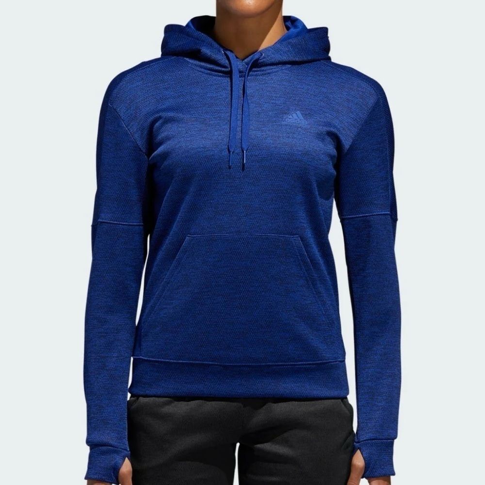 Adidas Mystery Ink Blue Team Issue Climawarm Pullover Hoodie Women’s Medium